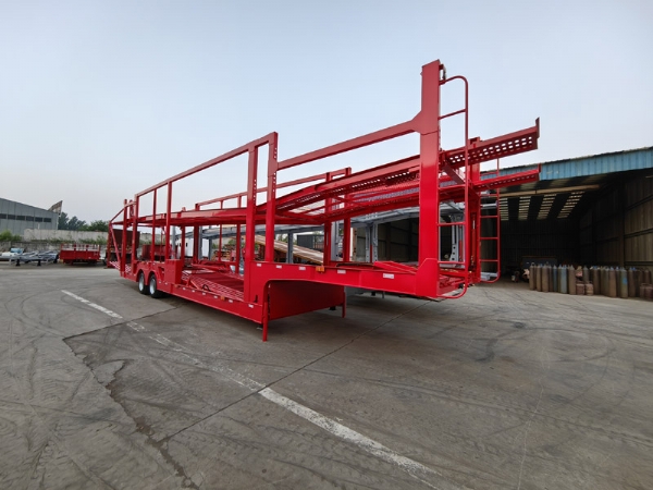 Central Asian Five Countries European-Style Car Carrier Cage Trailers